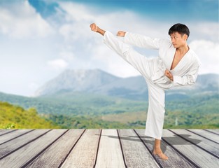 Karate, Martial Arts, Kicking.