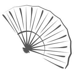 Sketched folding fan.