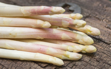 Fresh white asparagus