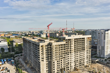 Construction site of residential house in Tyumen