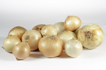 Onions isolated on white background