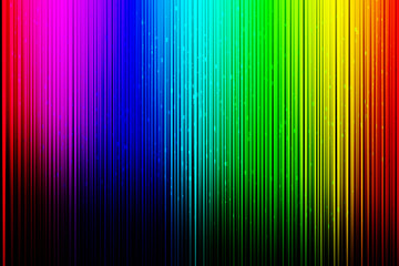 Colorful background with vertical lines on black gradient background
