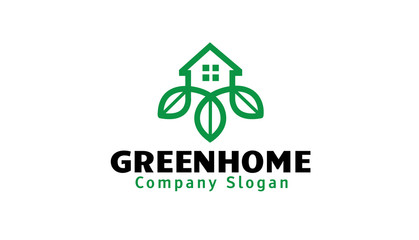Green Home Logo template