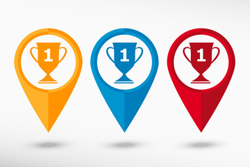 Champions Cup vector map pointer