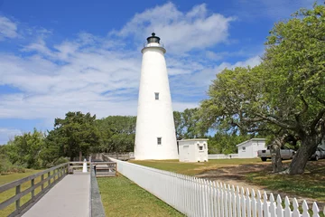 No drill light filtering roller blinds Lighthouse Okracoke lighthouse