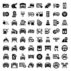 big auto icons set