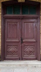 old brown door