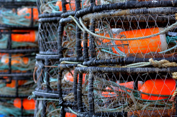 Round crabs fishing traps