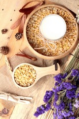 Soy milk with soya beans