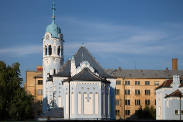 Obraz premium Blue Church in Art Deco Style, Bratislava, Slovakia