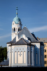 Naklejka premium Blue Church in Art Deco Style, Bratislava, Slovakia