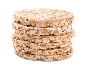 Stack of puffed whole grain crispbread
