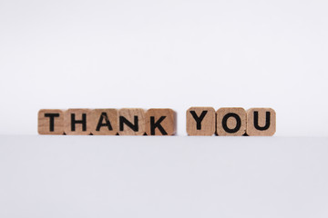 thank you text on white background