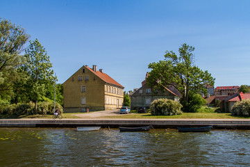 Fototapeta na wymiar House at the lake landscape Poland