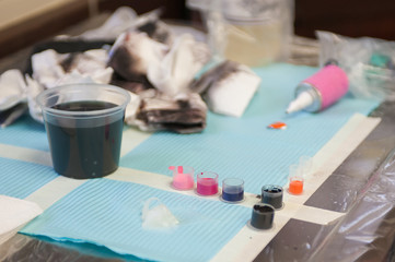Various colors of ink for the next tattoo