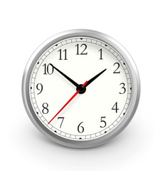 Clock isolated on white back ground. Vector illustration
