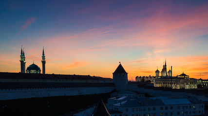 Naklejka premium Christian and Muslim Cathedrals together