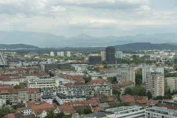 Fototapeta na wymiar Panorama di Lubiana, Slovenia,