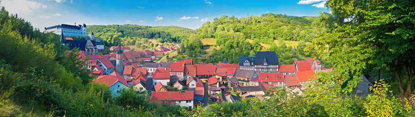 Stolberg im Harz mit Schloss und Fachwerkhäusern