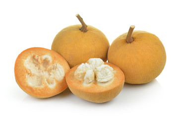 Santol fruit isolated on white background