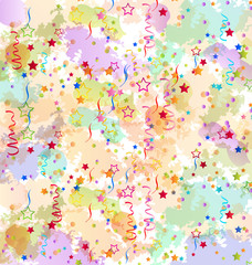 Confetti holiday background, grunge colorful backdrop