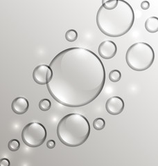 Water abstract background with drops, place for your text