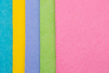 Selection of colorful felt sheets