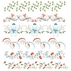 flower borders, flower frames