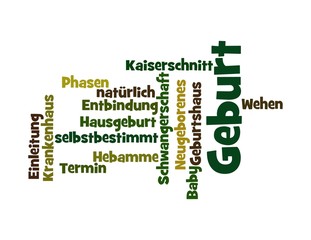 Wortwolke Geburt
