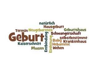Wortwolke Geburt