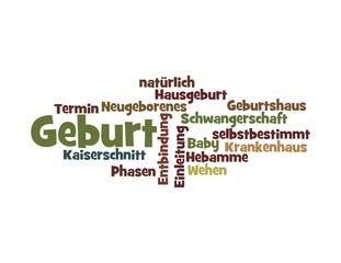 Wortwolke Geburt