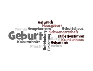 Wortwolke Geburt