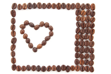 frame made of coffee beans