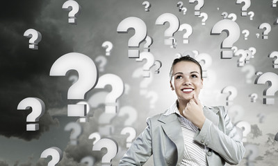 Thoughtful businesswoman