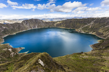 Naklejka premium Quilotoa crater lake, Ecuador