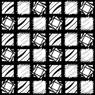 Black and White Repeating Block Pattern