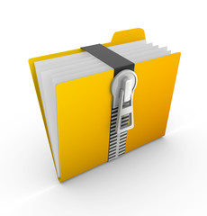 Folder icon with zip