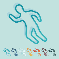 Flat design: scene of the crime