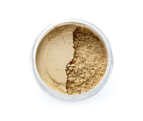 Face powder isolated on white