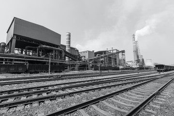 Fototapeta na wymiar Steel mills smoke pollution