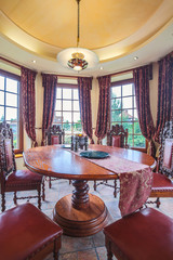 Antique furniture in dining room