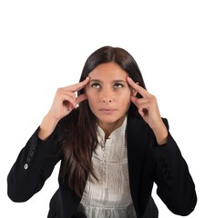 Businesswoman reflect