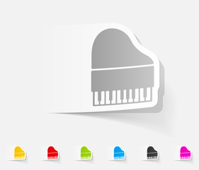 realistic design element. piano