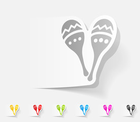 realistic design element. maracas