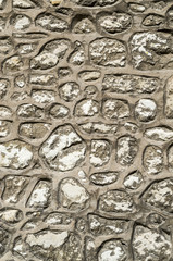Old stone wall closeup
