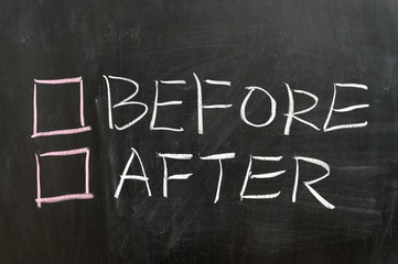 Fototapeta premium Before or after