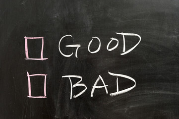 Obraz premium Good or bad