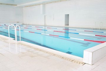 Empty public swimming pool