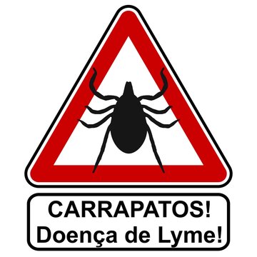 carrapatos
sinal de alerta aviso Doença Assistindo Perigo Doença de Lyme PT
