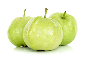 Guava fruit isolated on the white background